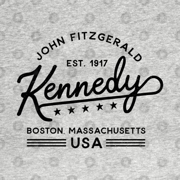 JFK Vintage Script Black by Carl Cordes